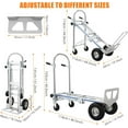 thumbnail image 4 of 3-in-1 Aluminum Folding Hand Truck Dolly, Foldable Dolly Cart with 4 Wheels & Elastic Rope, 770lbs Load Convertible Hand Truck Cart Heavy Duty for Groceries, Furniture & Appliances, 4 of 6