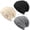Black,Gray,Beige, variant on 3 Pack Satin Lined Beanie for Women, Warm Slouch Winter Hats with Silk Lined, Fashionable Oversized Cable Knit Hat Skull Cap