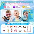 thumbnail image 3 of Psalms & Pals Kids Camera Smart Phone, 4.0" Touchscreen Toddler Learning Play Toy Phone with Dual Camera, Game, Music Player, Learning Toy Christmas Birthday Gifts for 3-12 Year Old Boys Girls, Blue, 3 of 8