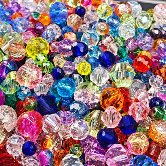 Kabuer Crystal Glass Beads for Jewelry Making Glass Beads Bulk for DIY Necklace Bracelet Pendants Supplies 1300PCS