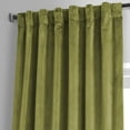 thumbnail image 5 of Half Price Drapes Signature Jalapeno Green Plush Velvet Hotel Blackout Curtains(1 Panel),50W X 84L, 5 of 6