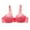 Red, variant on Lolmot Front Closure Bras for Women Non Wired Lattice Thin Adjustment Full Coverage Cotton Bra Large Bust Non-Padded Bra