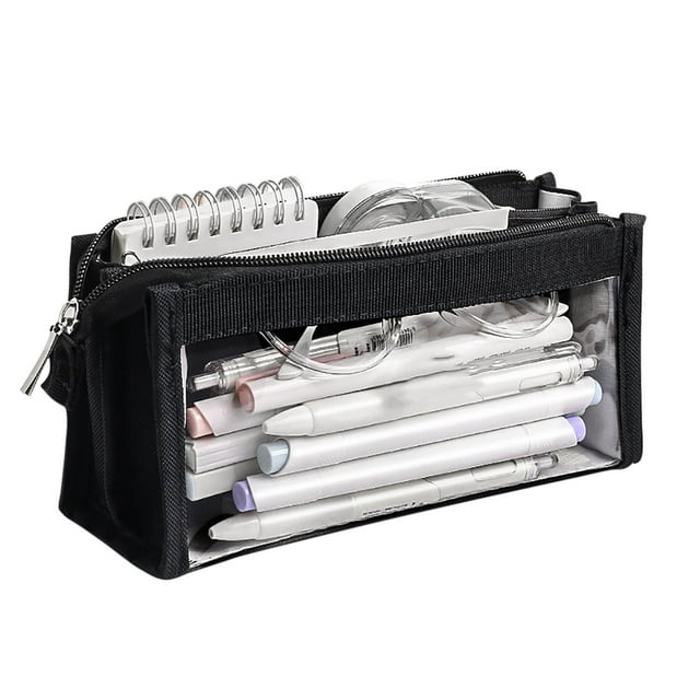 Summer Special Savings Office Pencil Case!Kyusrd Large Capacity Transparent Pencil Pouch For Students Six Floors Of Storage Space