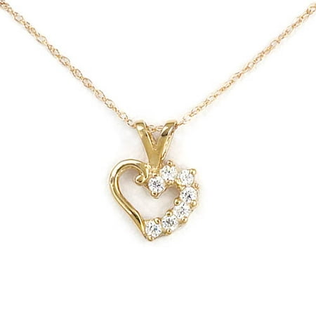Cubic Zirconia Heart Pendant