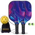 thumbnail image 1 of Pickleball Factory PB00047-6-C Best Pickleball Set, PB00047 Shards Pickleball Rackets, Best Pickleball Set for Driveway, Carbonfiber Graphite, 1 of 1