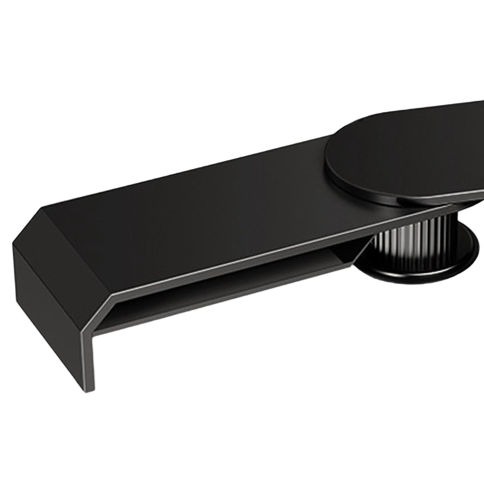 Wzmzjy Double Monitor Stand for Desk Metal Sturdy Monitor Riser with Storage Black