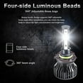 thumbnail image 6 of for Honda Accord 2008 2009 2010 2011 2012 Combo 9005 9006 H11 LED Headlight Fog Light 6x Bulbs White, 6 of 12