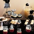 thumbnail image 5 of Funmemoir 36Pcs RIP 20s Cupcake Toppers Gothic Theme Party Decorations Death To My 20s Cupcake Toppers Rose Skull Rip To My Youth Picks Rip Twenties Cake Decorations for Men Women 30th Birthday Party, 5 of 6