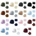 thumbnail image 2 of ZYHARUKO Newborns Baby Warmth Set Cotton Bonnet with Mittens & Booties Infant Protections set Comfortable for 0-6 Months Infants, 2 of 19