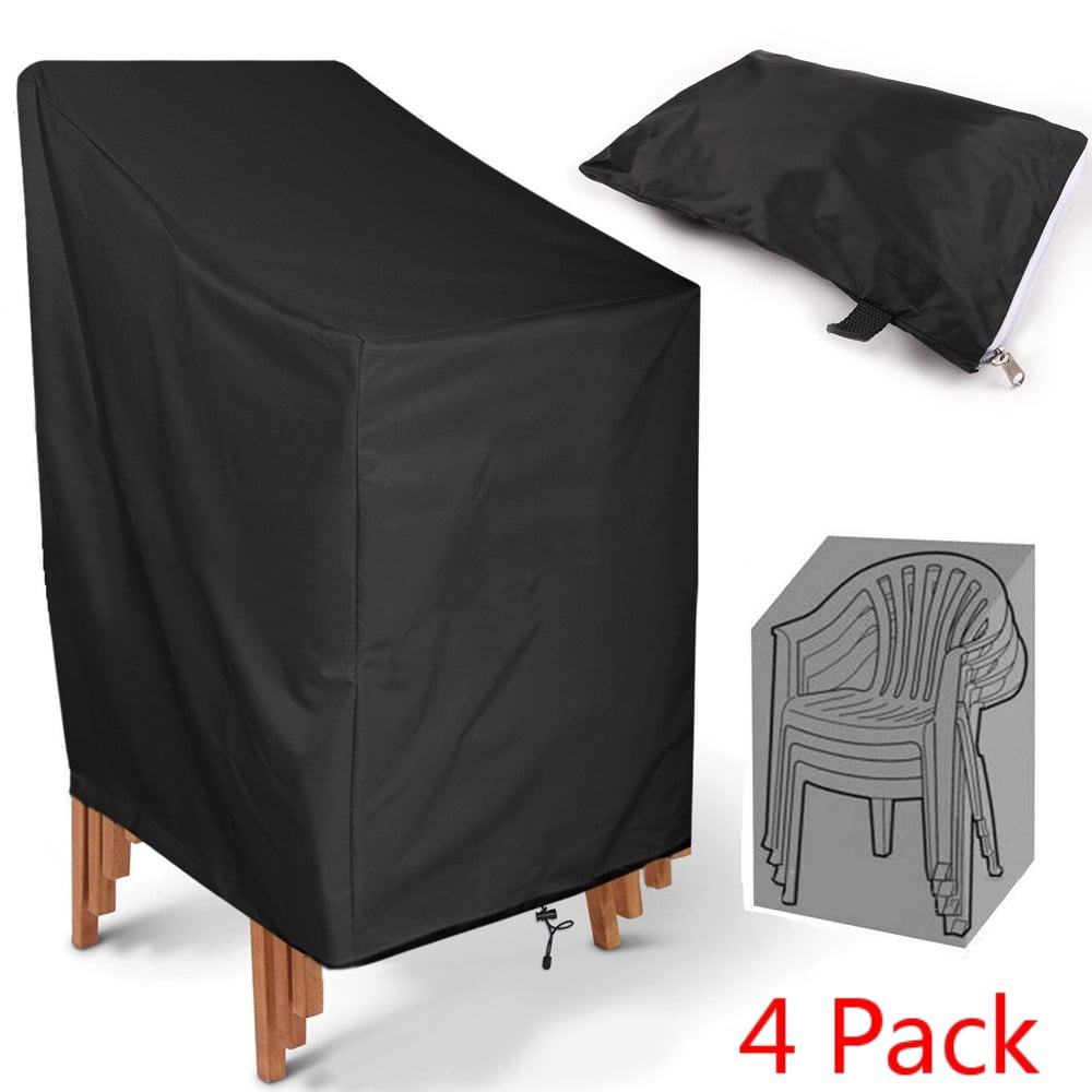 Heavy Duty High-back Patio Chair Cover Waterproof Outdoor Furniture Chair Covers Set of 4