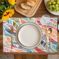 thumbnail image 4 of Abstract Beach Placemats Set of 12, Summer Colorful Coastal Ocean Sea Wave Placemats for Dining Table, Place Mats for Kitchen Tabletop, Waterproof Wipeable Dining Table Mats Set, 4 of 9