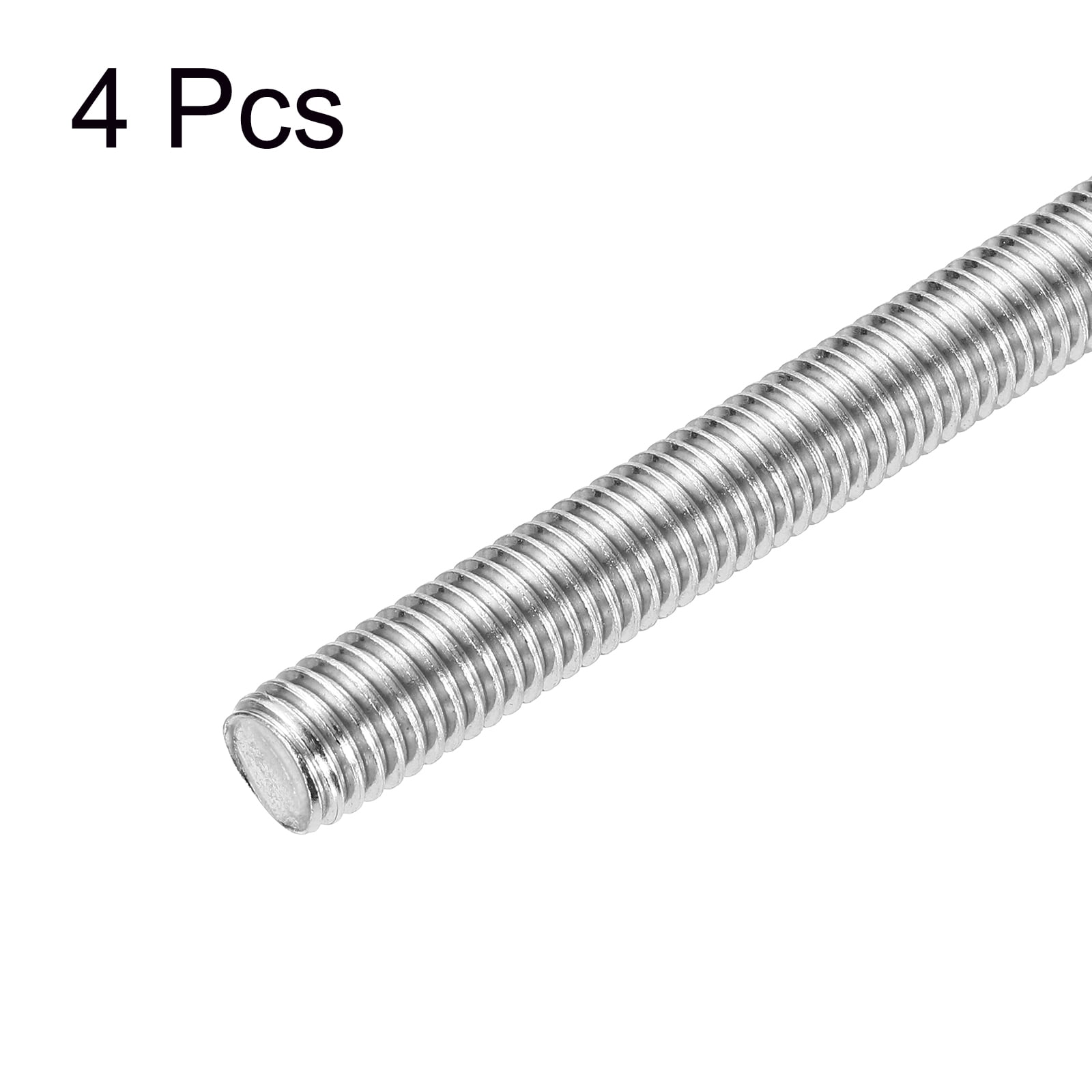 Uxcell Fully Threaded Rod 1/2"-13 UNC Pitch 304 Stainless Steel Right Hand 3.94" 4Pcs