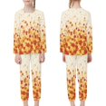 thumbnail image 4 of DISNIMO Thanksgiving Fall Maple Leaf Pajamas Kids 13-14 Girls Pjs Sets for Kids 2 Piece Pajama Set Girls Pj Set for Girls Long Sleeve Pjs Kids Sleep Wear Boys Loungewear Set, 4 of 7