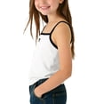 thumbnail image 3 of LJEFF Girls' Ribbed Cami Tank Top, Breathable Adorable Straps Cute Motif Kids Casual Summer Tops White Size 3T, 3 of 6