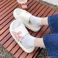 thumbnail image 5 of Sandalias de ducha para mujer, zapatillas con punta abierta, lindas pantuflas de conejo, pantuflas para el hogar, pantuflas de baño para hombres y mujeres, secado rápido, tamaño blanco: 38-39 TUNC Sencillez, 5 of 5