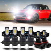 H7 LED Headlight Bulbs for 2003-2008 Mini Cooper 6500K White H7 High/ Low Beam H11 Fog light Bulbs,6pc