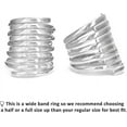 thumbnail image 3 of SS DESIGNS 925 Sterling Silver Band Rings for Women, Wide Wrap Statement Ring, 3 of 6