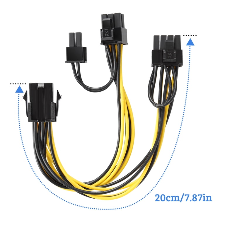 10x PCI-E 6 Pin to 2x 6+2 Pin 6-pin/8-pin Power PCIE PCI Express Splitter Cable