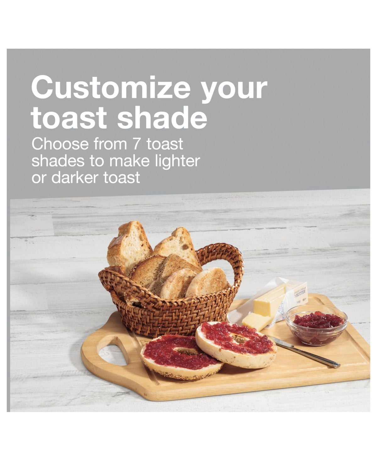 2-Slice Toaster with 7 Browning Settings, Even-Toast Technology, Bagel & English Muffin Function