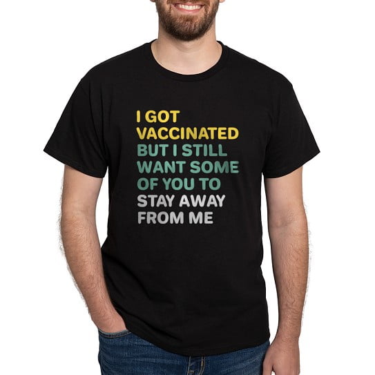 CafePress - Vaccinated Dark T Shirt - Men's Classic Cotton T-Shirts