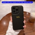 thumbnail image 4 of Personalise Custom Initials Name Letters Leather Phone Case For iPhone 15 14 13 12 11 Pro X XS Max XR 7 8 Plus Shockproof Cover, 4 of 5