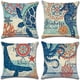 thumbnail image 1 of Funda de almohada de verano Fundas de almohada con tema oceánico Funda de almohada oceánica Fundas de almohada de mar Juego de 4 fundas de almohada (estilo océano), 1 of 5