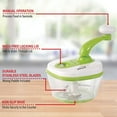 thumbnail image 6 of Brentwood 8 Cup Hand Crank Food Processor with Stainless Steel Blades and Paddle Mixer in Green, 6 of 6