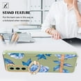 thumbnail image 2 of For Samsung Galaxy S21 FE Floral Case with Ring Holder Kickstand - Slim and Lightweight, Military-Grade Shockproof Protection, Women & Girls' Style Case Designed for Galaxy S21 FE, Blue Flower, 2 of 5