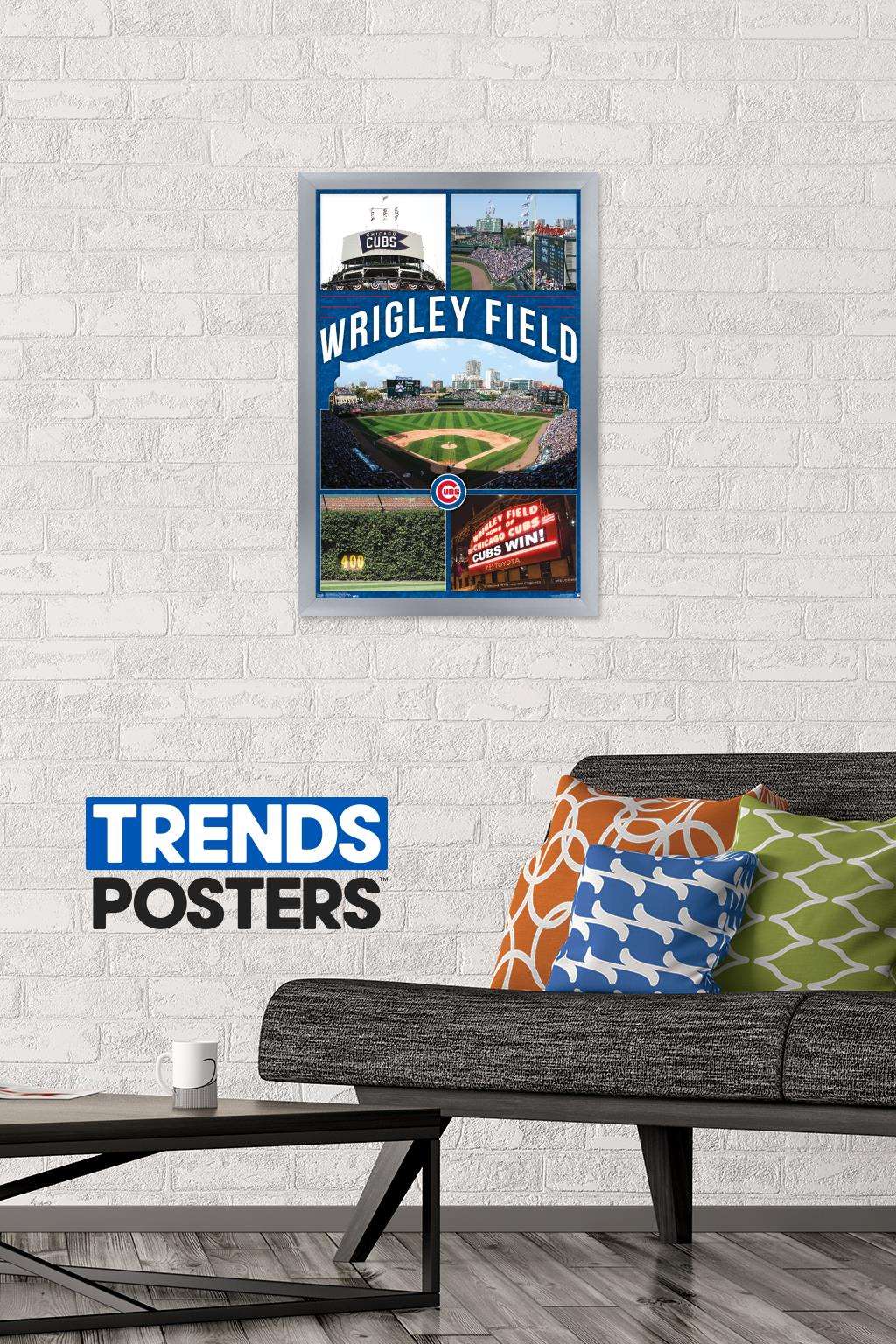 MLB Chicago Cubs - Wrigley Field 17 Wall Poster, 14.725" x 22.375", Framed