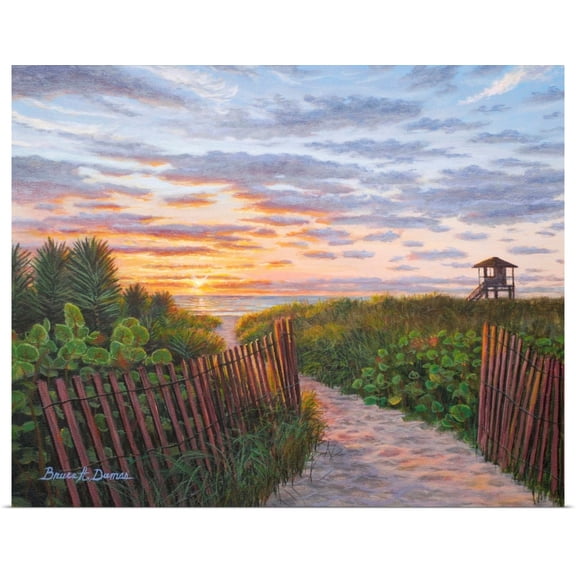 Great BIG Canvas | Rolled Bruce Dumas Poster Print entitled Sunrise at Delray Beach