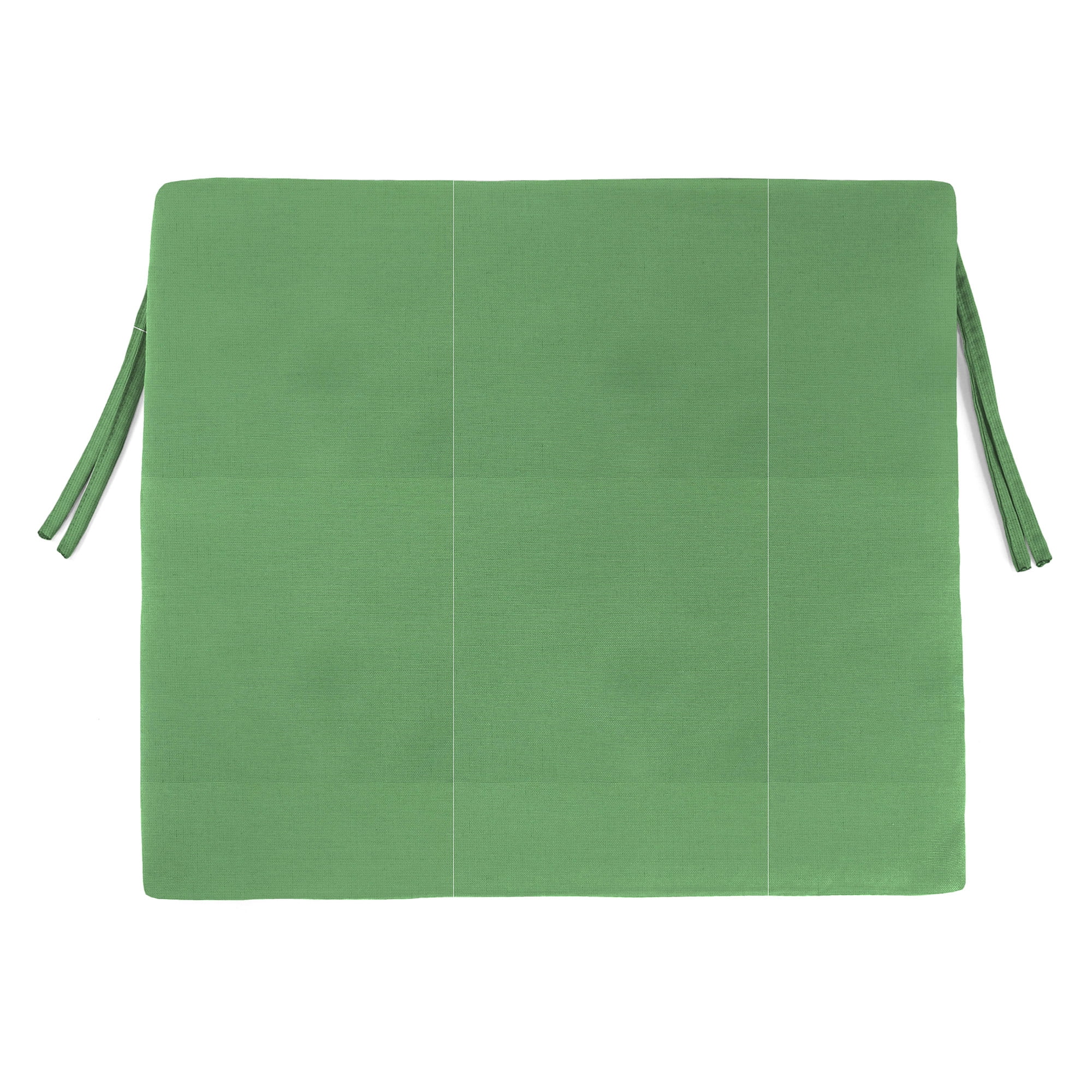 Jordan Manufacturing 17" x 19" Canvas Cucumber Green Solid Rectangular Outdoor Chair Pad Seat Cushion with Ties (2 Pack)