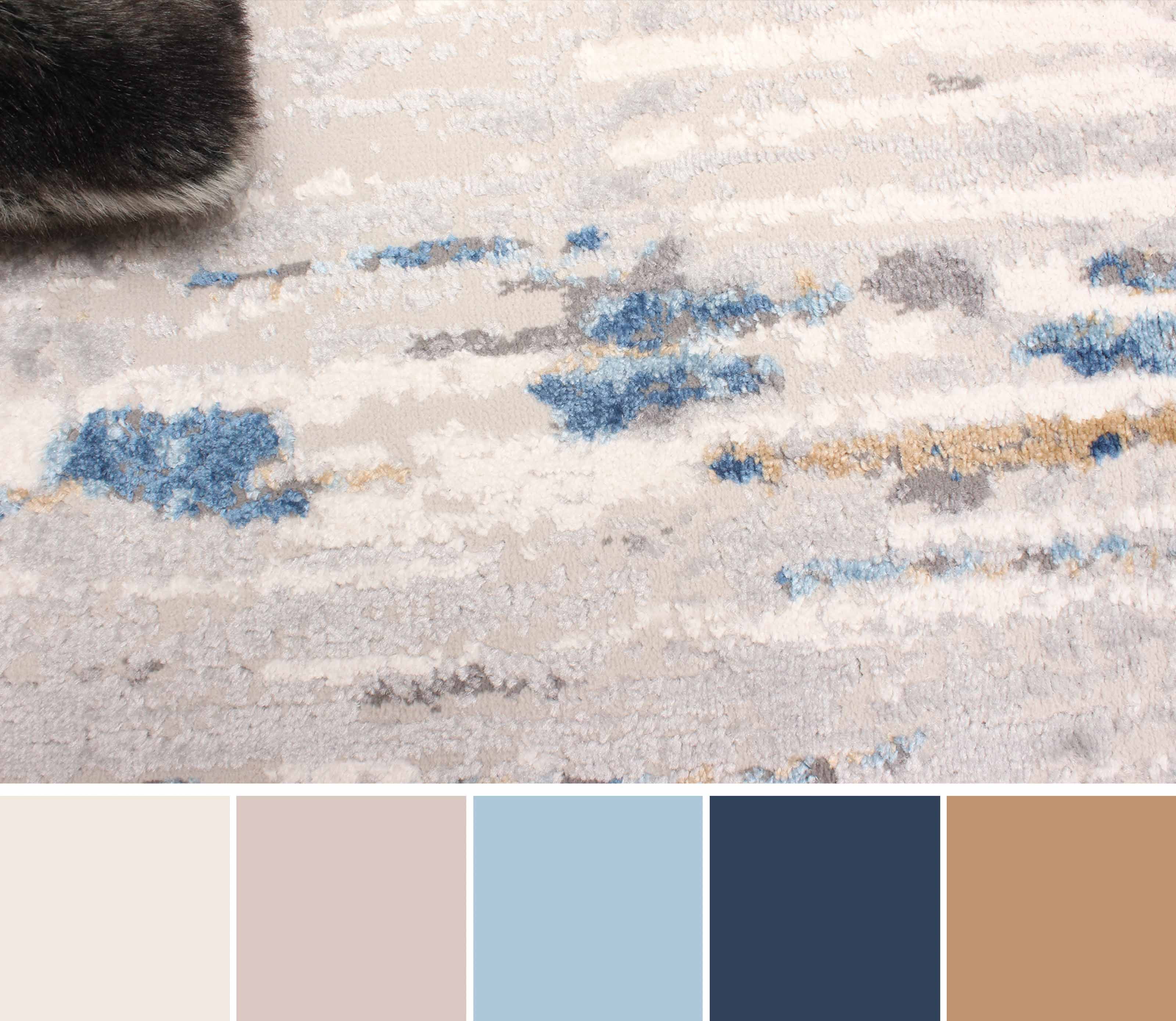 ECARPET Tapis Contemporain/Moderne Juniper pour Salon, Chambre, Salle A Manger, Entrée, Couloir et Plus Encore.