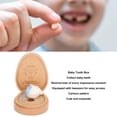 thumbnail image 4 of Caja para dientes de bebé ANGGREK Contenedor de dientes seguro portátil de Madera de bambú, 4 of 8