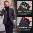 thumbnail image 3 of Serman Brands Slim Wallets for Men | Money Clip | RFID Blocking with Front Pocket | Men Bifold | Leather Wallet | Charcoal Black, 3 of 6