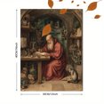 thumbnail image 3 of Qisvanset Cute Orange Tabby Cat Canvas Print 12x16 Inch Cafe Wall Art, 3 of 8