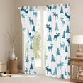 thumbnail image 3 of Manfei Safari Moose Blackout Curtains Set of 2 (52x84 Each),Jungle Animal Deer Window Curtains,White Cyan Curtains and Drapes For Boys Teens,Microfiber Bedroom Decor, 3 of 6