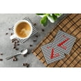 thumbnail image 3 of Letter Z Initial Monogram - Houndstooth Black Foam Coaster Set of 4, 3 of 3