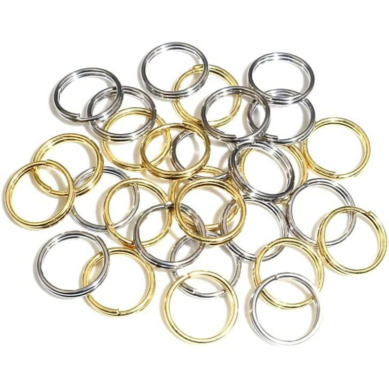 50/100pcs/lot 4-12mm Stainless Steel Open Double Jump Rings for Key Double Split  Rings Connectors DIY Craft Jewelry Making (Color : Steel 100pcs, Size :  0.6x6mm) 