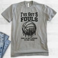 thumbnail image 2 of I've Got 5 Fouls And I'm Not Afraid To Use Them Basketball T-shirt, Unisex Men's High School Sports, Dark Heather Gray, 4X-Large, 2 of 6