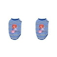 thumbnail image 3 of Methold Chalecos a rayas, camisetas para mascotas en forma de corazón, ropa para cachorros con absorción de sudor, camisas para perros, disfraces Azul oscuro XS 2piezas Methold CBP363202, 3 of 6