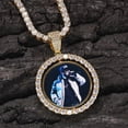 thumbnail image 4 of Custom Photo Pendant With Picture Charm  Necklace Round And Wing Men HipHop Jewelry For Gift Tennis Chain SH, 4 of 5
