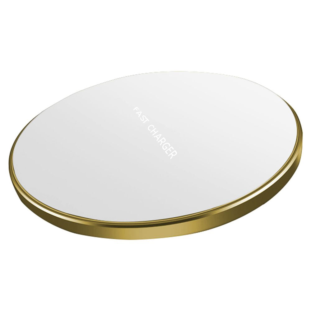 Amdohai QI Round Wireless Power Charger Pad With Indicator for Mobile Phone Gold