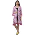thumbnail image 2 of Moomaya Moss Georgette Printed Shrug Beach Cloth 3/4 Sleeve Cardigans For Women, 2 of 6