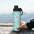 thumbnail image 7 of Lsque Colorful Sweet Donuts Pattern Water Bottle,18oz Sports Insulated Kettle for Cycling Gym Basketball Outdoor, Suitable as a Present, 7 of 7
