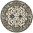 thumbnail image 1 of Art Carpet 841864104905 5 ft. Kensington Collection Jacobean Border Woven Round Area Rug, Ivory, 1 of 5