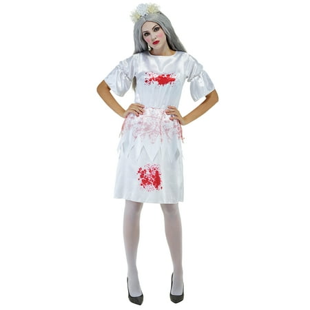 Halloween Bloody Doctor Nurse Costume Women White Dress for Cosplay Dress Up