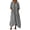 Gray 1, variant on Kaftan Maxi Dress for Women Cotton Linen Loose 3/4 Sleeve Oversized Tunic Dress with Pockets, Casual Flowy Lounge Beach Beach Sundress for Everyday & Vacation