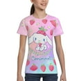 thumbnail image 4 of Sanrio Cinnamoroll Kids T-Shirt 3d Printed Graphic T-Shirts Boys And Girls Short Sleeve Shirts For Youth Kids X-Small, 4 of 6