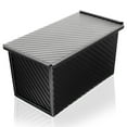 thumbnail image 1 of NIYANGLE 2Pcs Baking Dish With Lid Nonstick Coating Wavy Pattern For Home Users, 1 of 4
