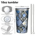 thumbnail image 4 of Pioneer Flower 10oz Tumblers Stainless Steel Tumbler with Lid and Straw,Vacuum Insulated Double Wall Travel Tumbler Cups with Cleaning Brush for Coffee, Tea, 4 of 4